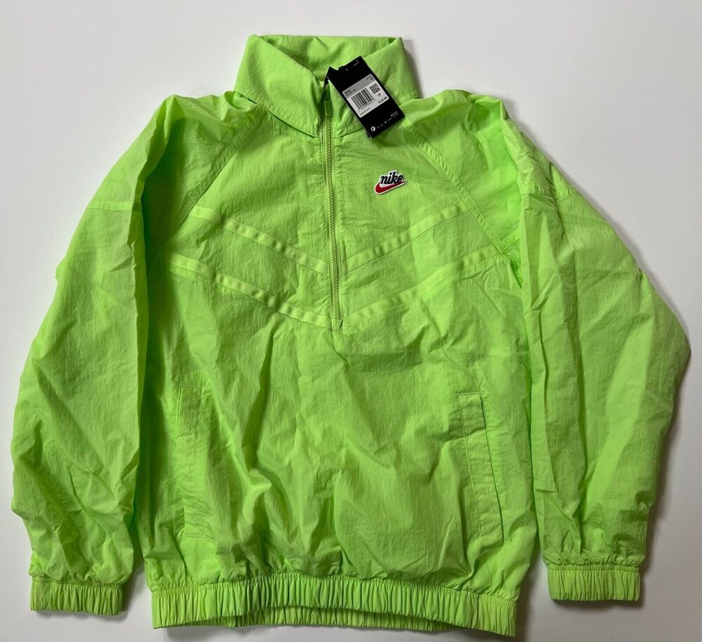 Nike Mens Sportswear Heritage 1/2-Zip Hood Windrunner Jacket DA2492-399 Size XS